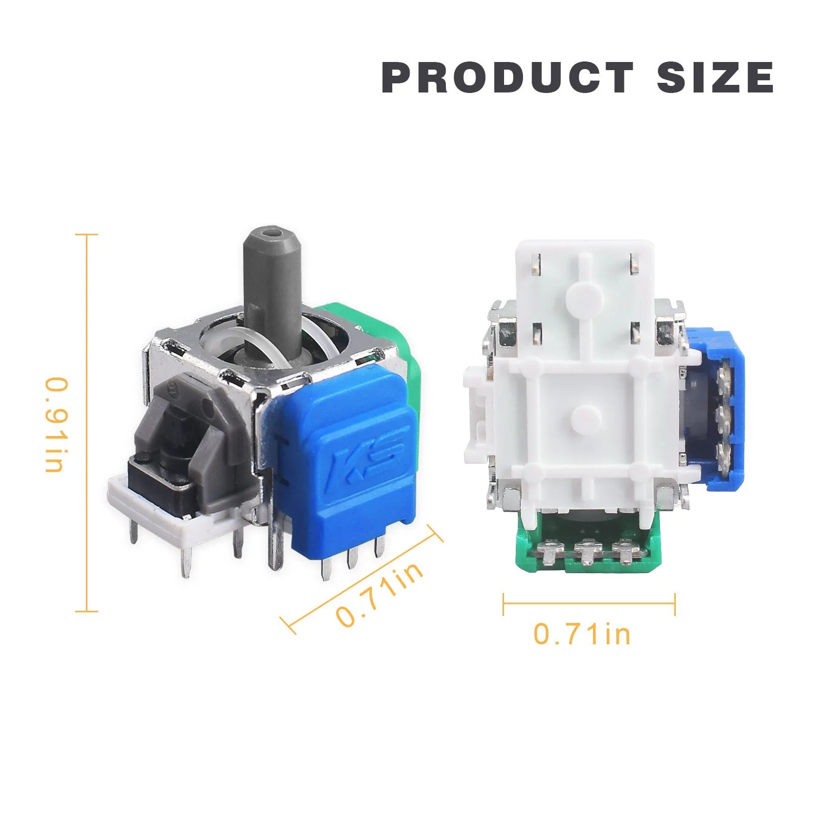 Hall effect magnetic joystick replacement component for PS5, PS4, Switch and XBOX controllers