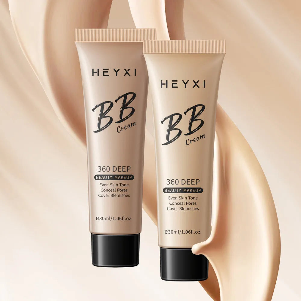 Tube of waterproof, sweat-proof BB cream in one of four colours (01, 02, 03, 04) for universal skin types.
