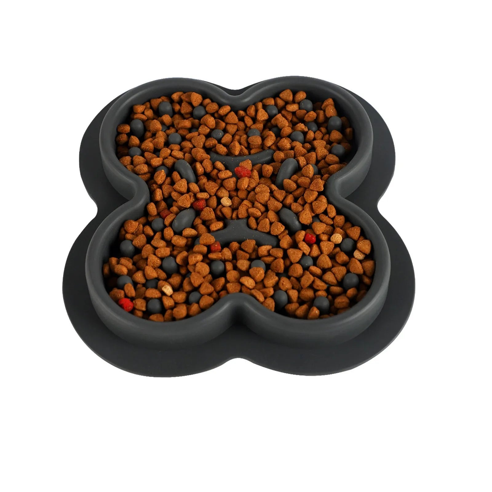 Silicone pet licking pad with textured surface for slow feeding
