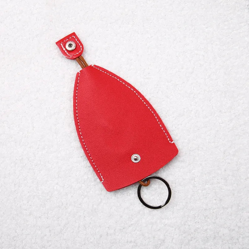 Cartoon design PU leather pull-out car key protector case showing colourful patterns