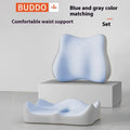 Memory foam waist rest seat cushion in double grey colour for office chair comfort support