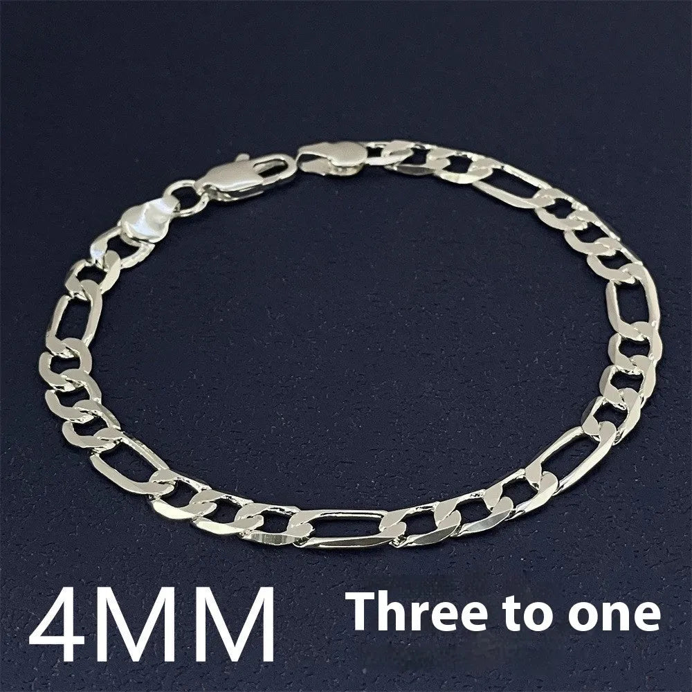 Copperised silver electroplated bead necklace and bracelet set on a flat surface, multiple sizes available from 2mm to 12mm beads