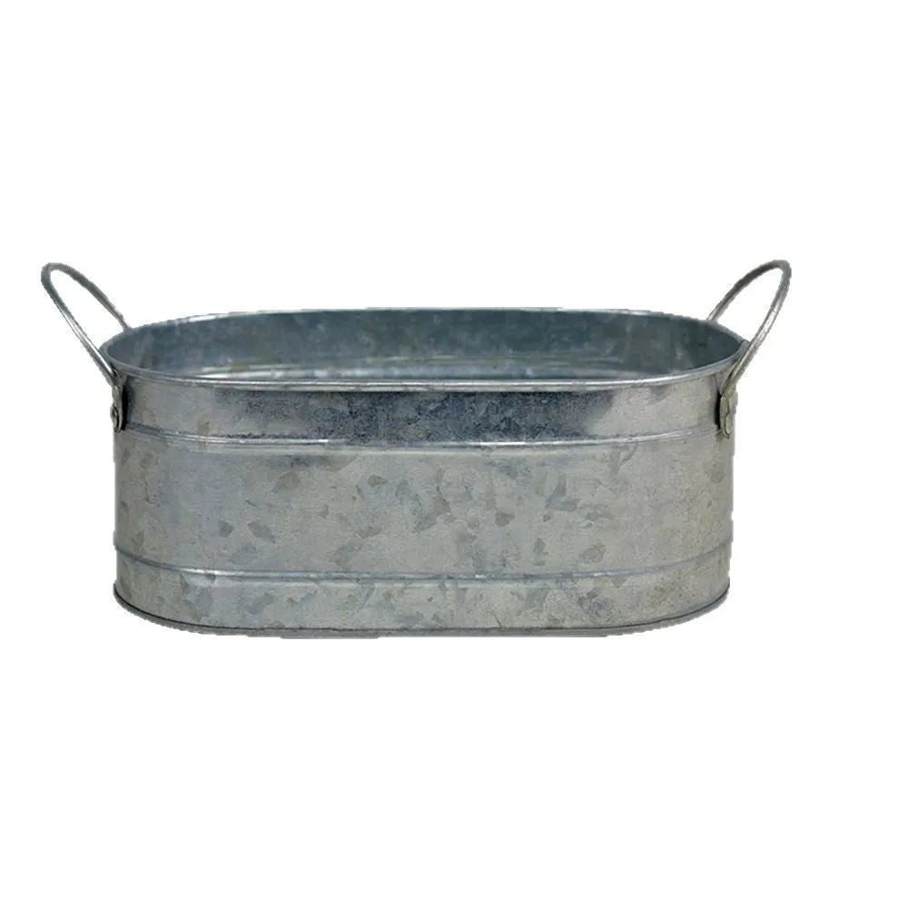 Iron sheet succulent flowerpot in a simple desktop style design.