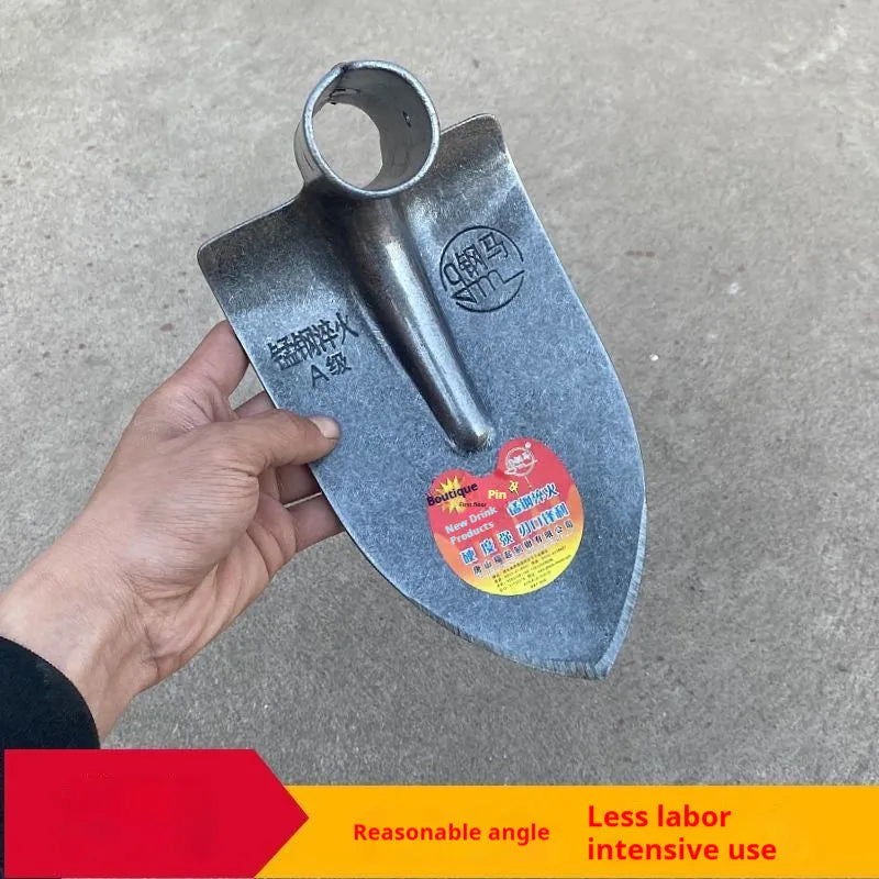 Agricultural pointed hoe with a steel ripper plough tip and a flat hoe profile.