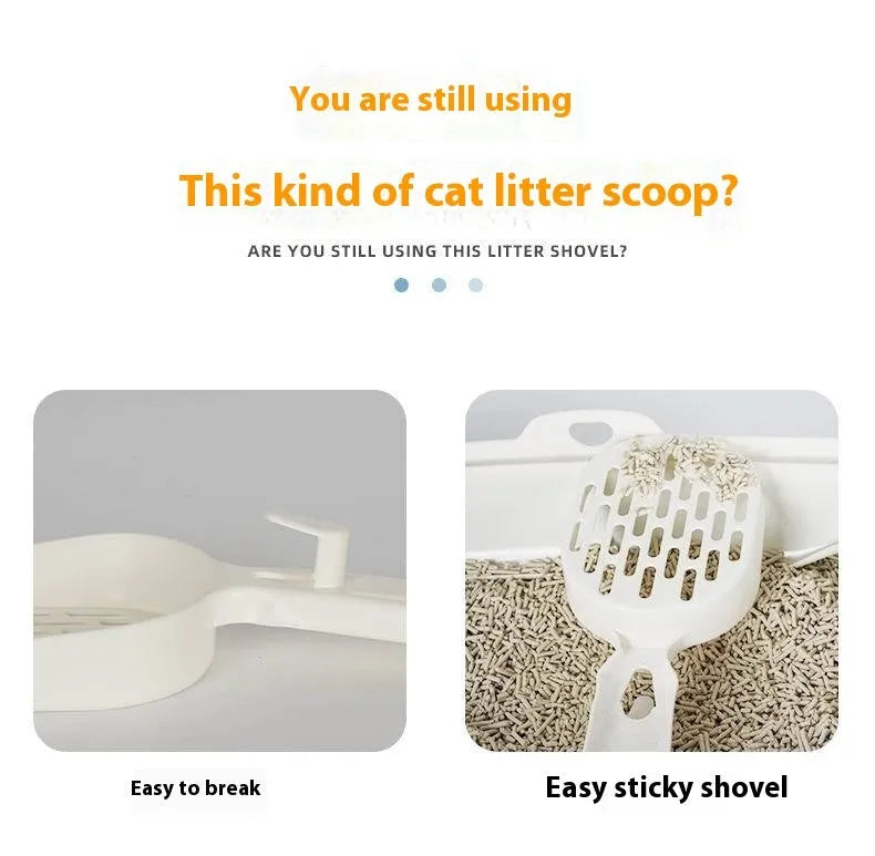 Black metal cat litter scoop with narrow tine spacing for efficient waste removal from litter trays