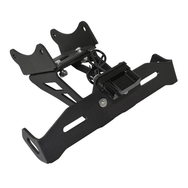 Black aluminium alloy Honda motorcycle rear licence plate holder with baked paint finish
