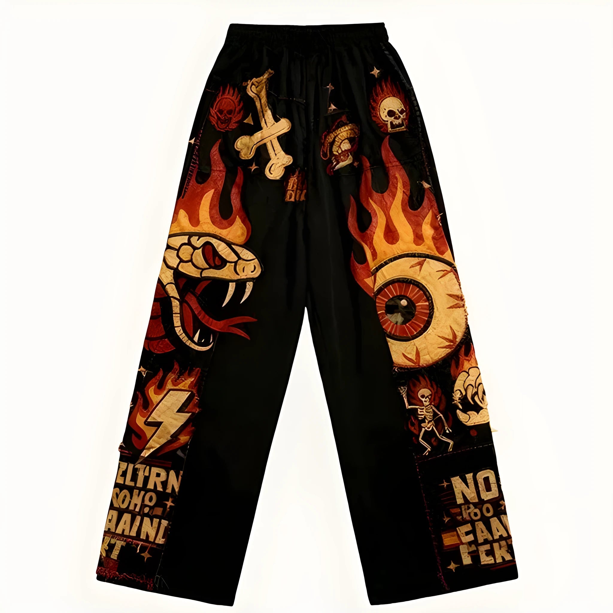 Wild Trend avant-garde polyester trousers in a modern silhouette, available in multiple sizes from S to 5XL