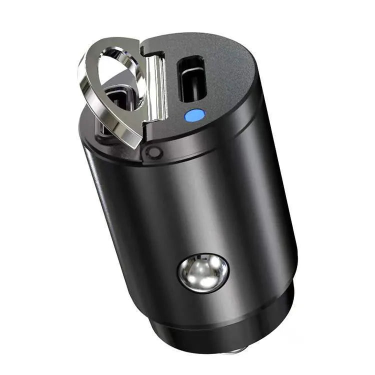 Mini dual-port 30W car cigarette lighter charger for USB devices