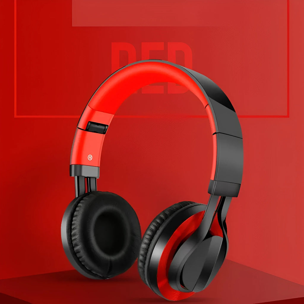 Wired head-mounted headphones with microphone and 1.5m cable for mobile phones