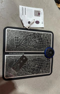 Remote control foot massage cushion with LCD display and leather surface