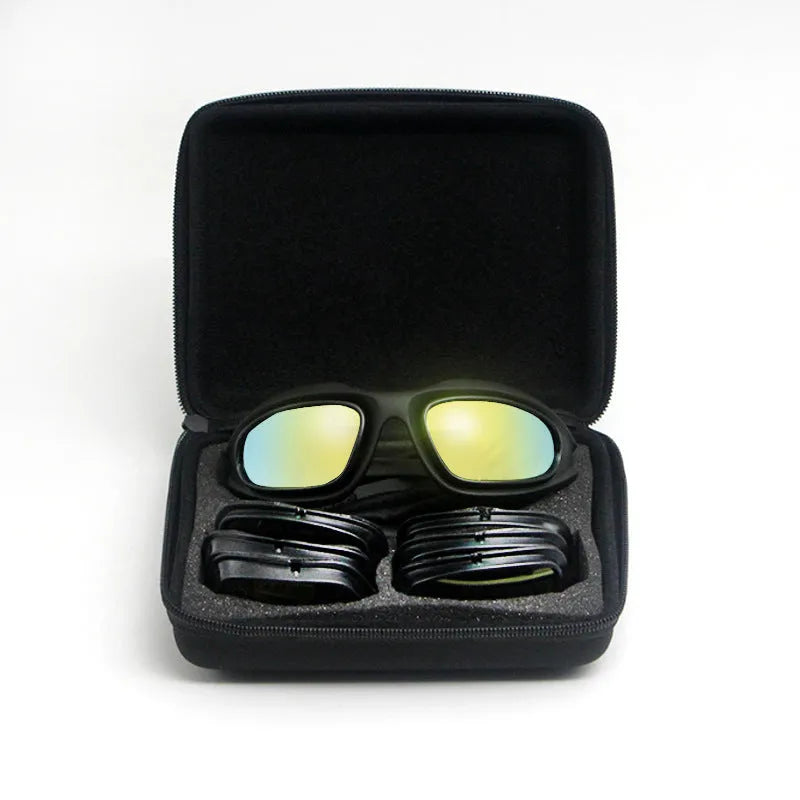 Tactical sports sunglasses with polarized lenses for cycling and outdoor activities