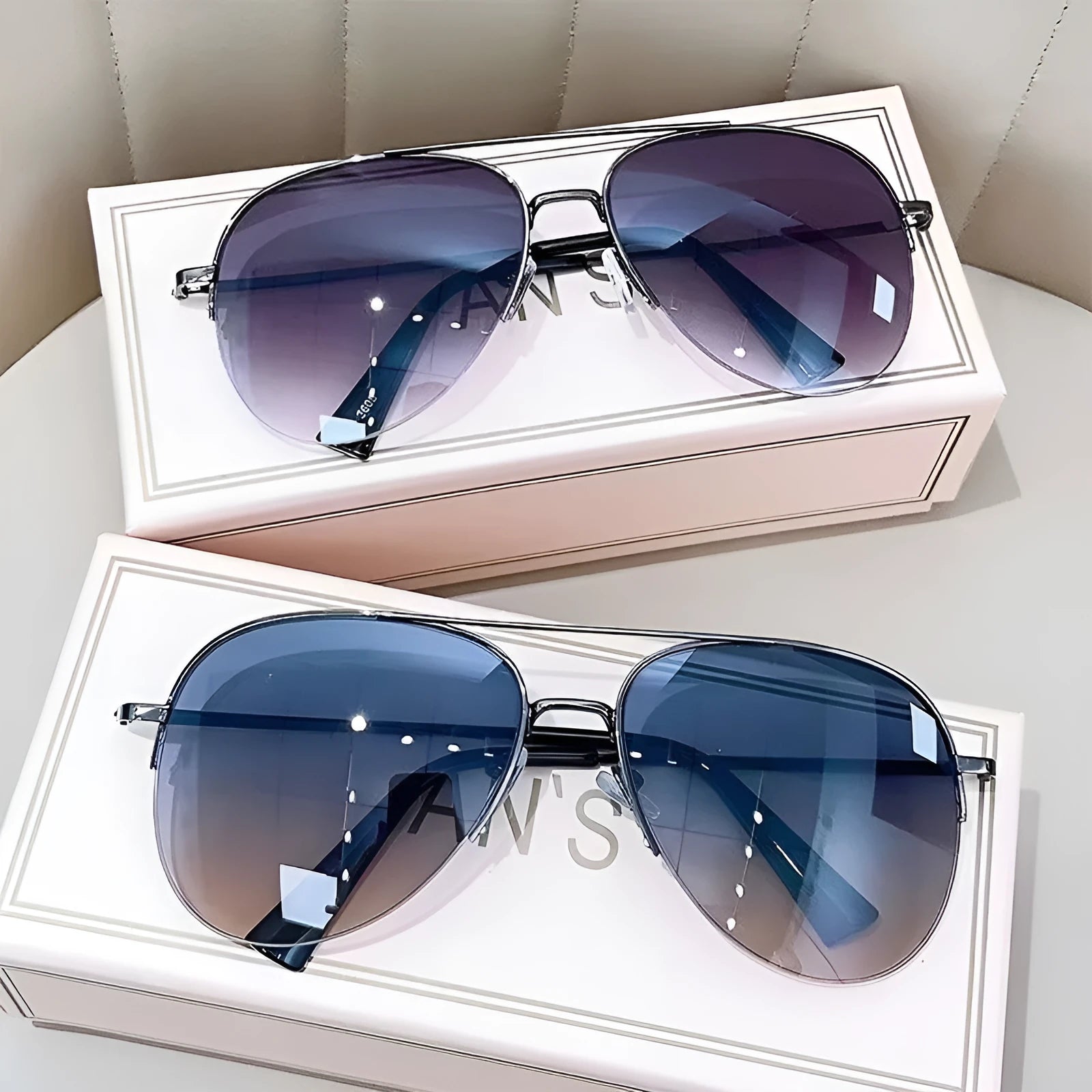 Metal frame aviator driving sunglasses with UV protection lenses in multiple colour options