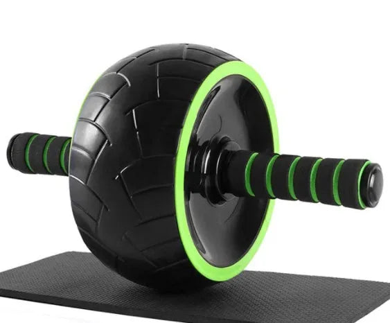 Black functional training device abdominal fitness machine on surface for home gym use