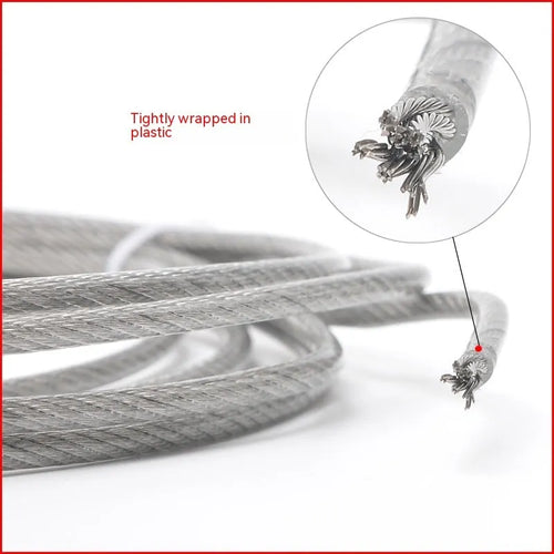 304 stainless steel invisible anti-theft wire rope with double twist construction on spool