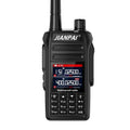 Black Interphone Aviation Full Band waterproof motorcycle Bluetooth communication headset with antenna and accessories.