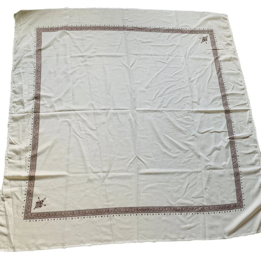 Square printed polyester scarf showing 138cm dimensions in choice of six colours for men and women