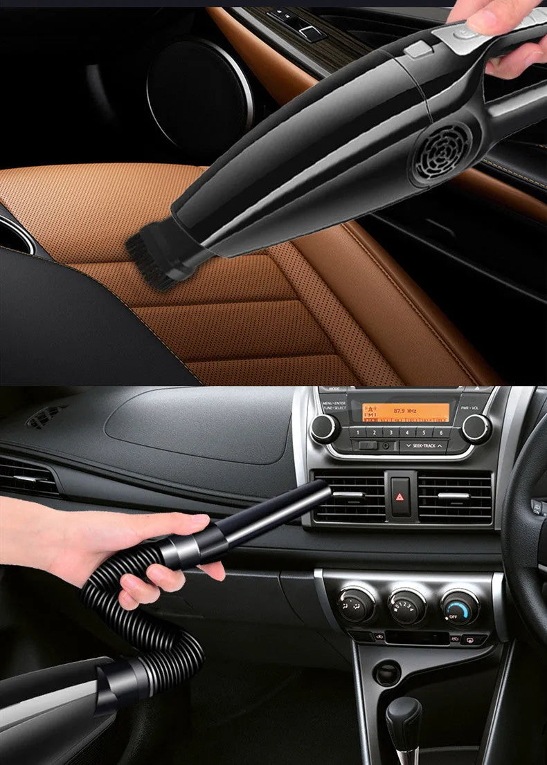 High Power Hypa car vacuum cleaner with cigarette lighter plug in black and orange
