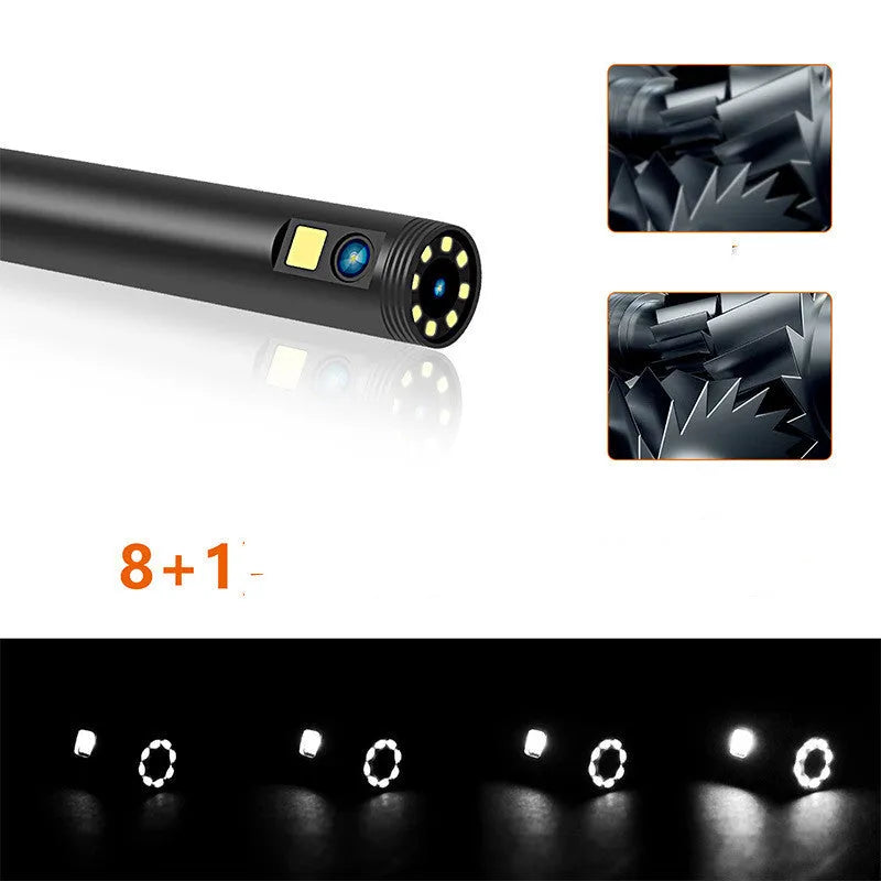 F300 wireless dual lens endoscope with IP68 waterproof probe and magnet attachment