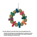 Hamster chew toy with straw ball and applewood ring components for small pets