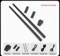 Black somatosensory air drum kit virtual toy with two drumsticks and LED lighting on a wireless base