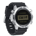 Black and white smart watch with 48mm case and 1.46 inch tempered glass screen for outdoor sports monitoring