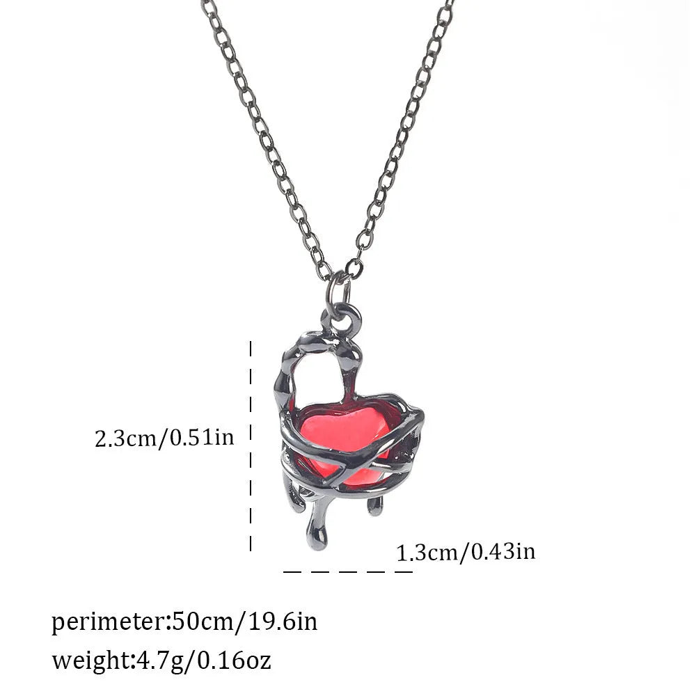 Dark style Halloween necklace with spider and bat pendant designs in electroplated zinc alloy