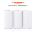Box of three rolls of 57mm wide blank thermal paper for small printers.