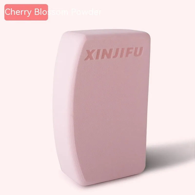 A high-density EVA yoga block in a choice of solid colours or printed designs, measuring 23cm by 15cm.