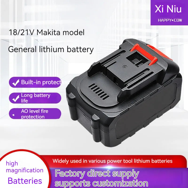 21V 4000mAh lithium battery pack with flat head cap, 5S2P configuration, 119x74x68mm