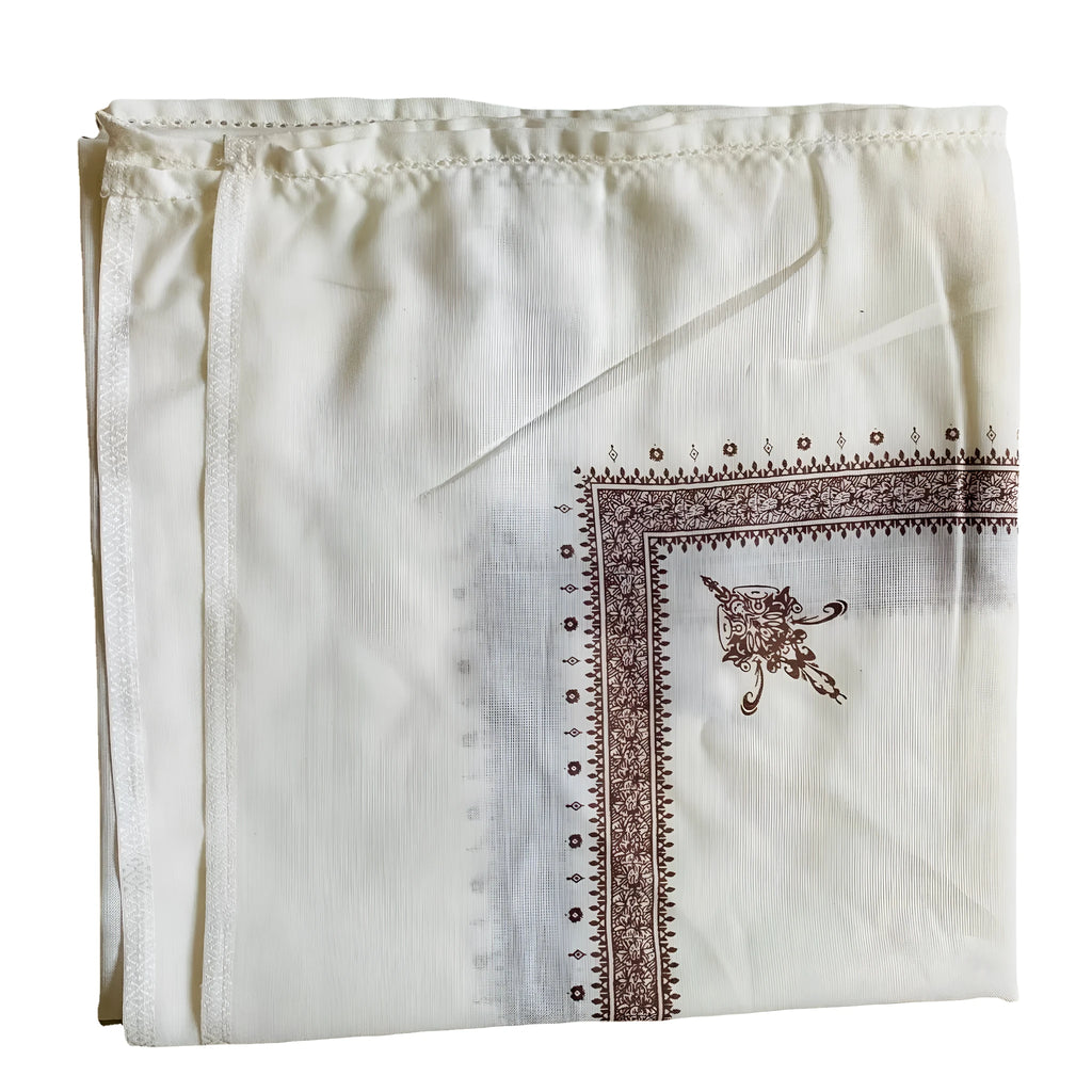 Square printed polyester scarf showing 138cm dimensions in choice of six colours for men and women