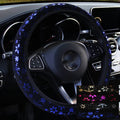 Hot Gilded Snowflake car steering wheel cover in Korean style flash gold for 37-38cm universal fit