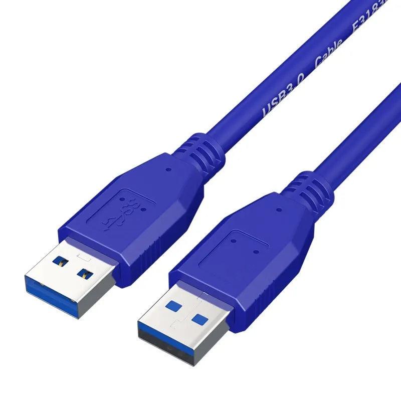 USB 3.0 data cable with nickel-plated connectors for mobile hard disk box connectivity