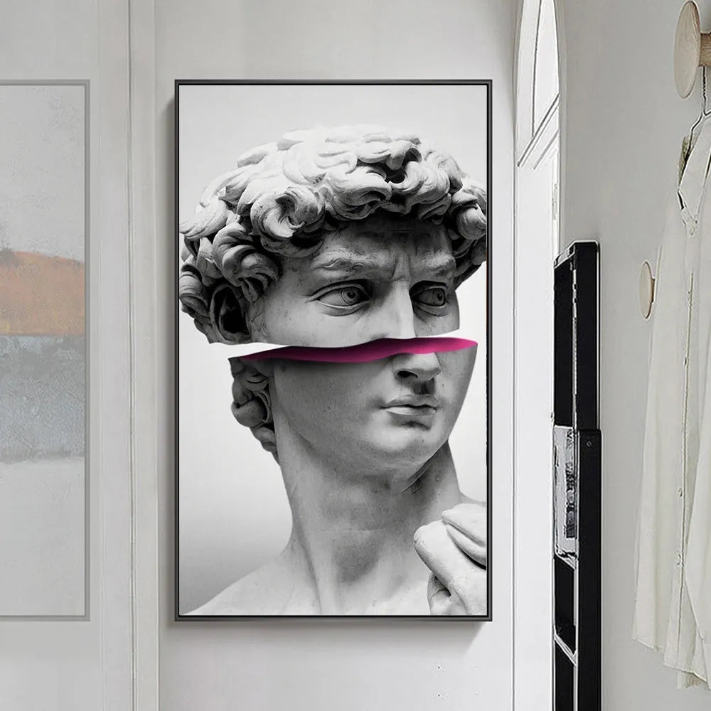 Sculpture canvas art poster in fashion simplicity style, printed design, picture colour, size 60x100cm