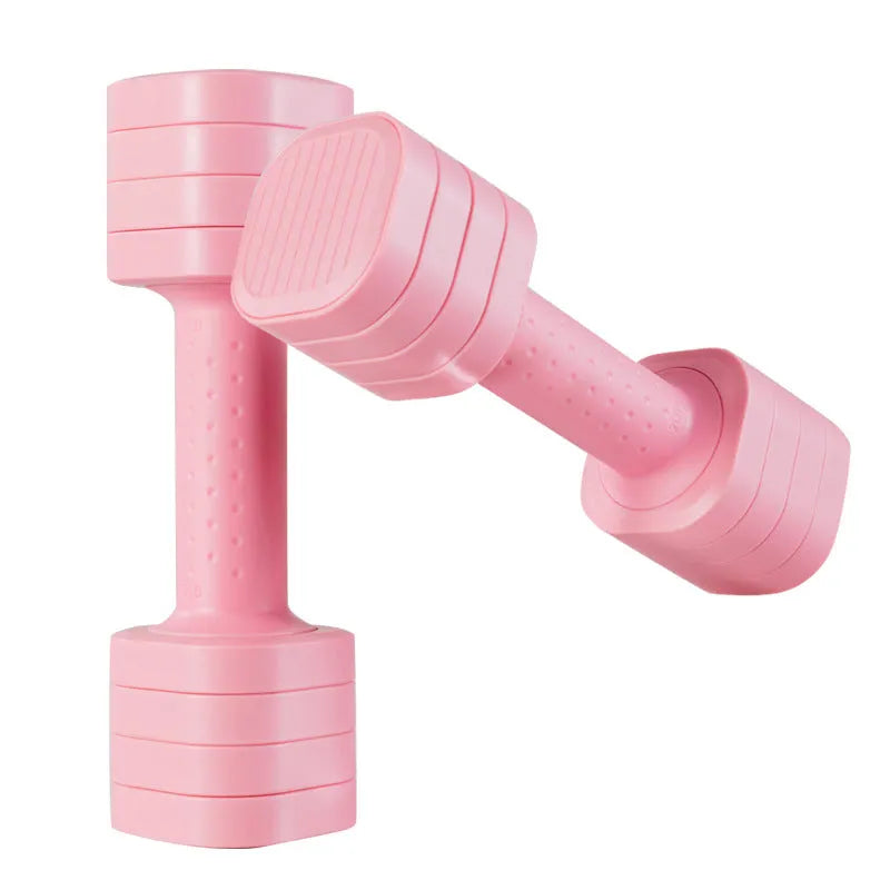 Detachable pink dumbbell set for women's home fitness with 5lb weight