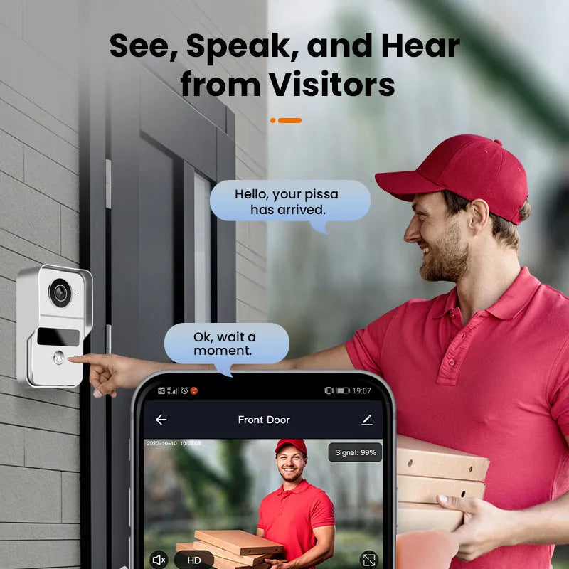 10 inch video intercom doorbell system with colour HD camera and Ethernet connection
