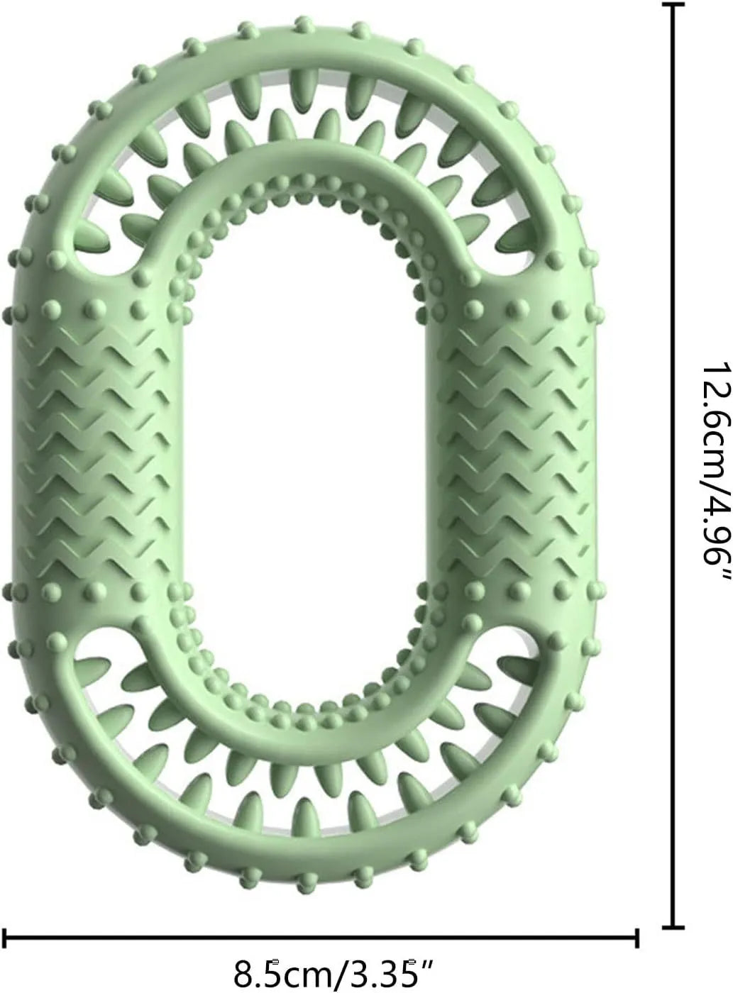 Blue O-ring shaped resistant dog chew toy for aggressive chewers and dental care
