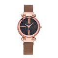 Women's magnet watch band watch with 32mm round dial and jewellery buckle clasp in six colour options