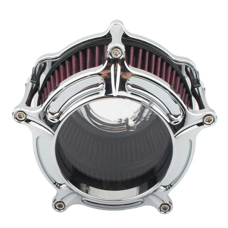 MP09-JJL aluminium air filter retrofitting accessories showing multiple colour options including black, blue, and red filter cartridges
