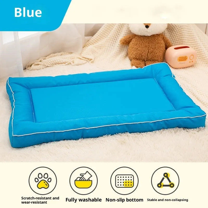 Breathable Oxford cloth kennel pad for dogs in orange, one of four colour options