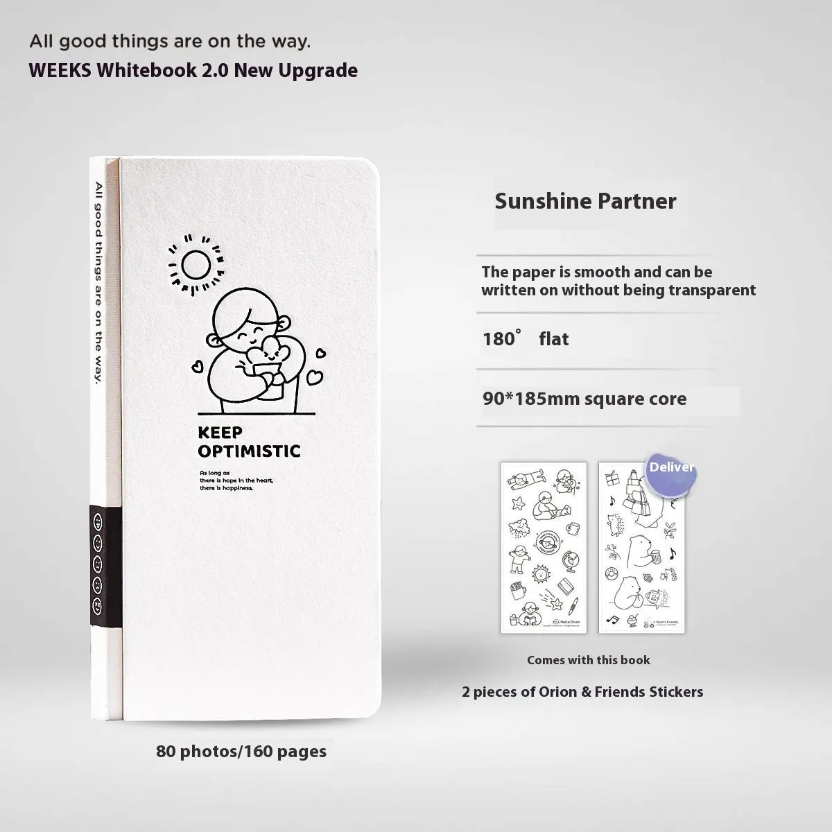 Children's simple style mesh notebook with paper cover in eight colour options including stickers