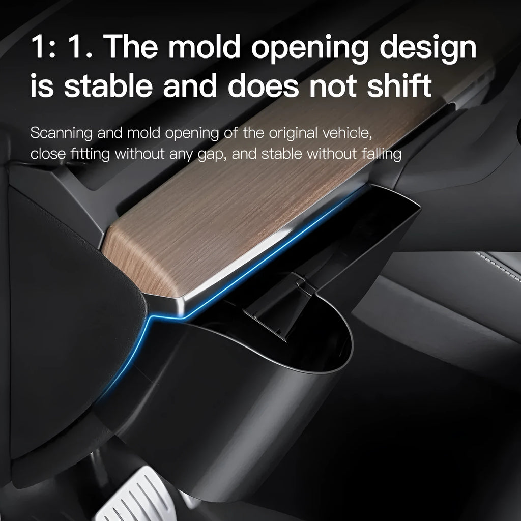 Plastic dashboard cup holder for Tesla Model 3 and Model Y left-hand drive vehicles
