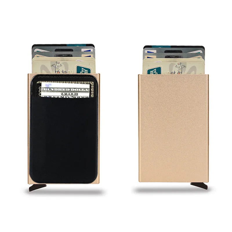 Aluminium alloy frosted finish metal credit card holder in multiple colours