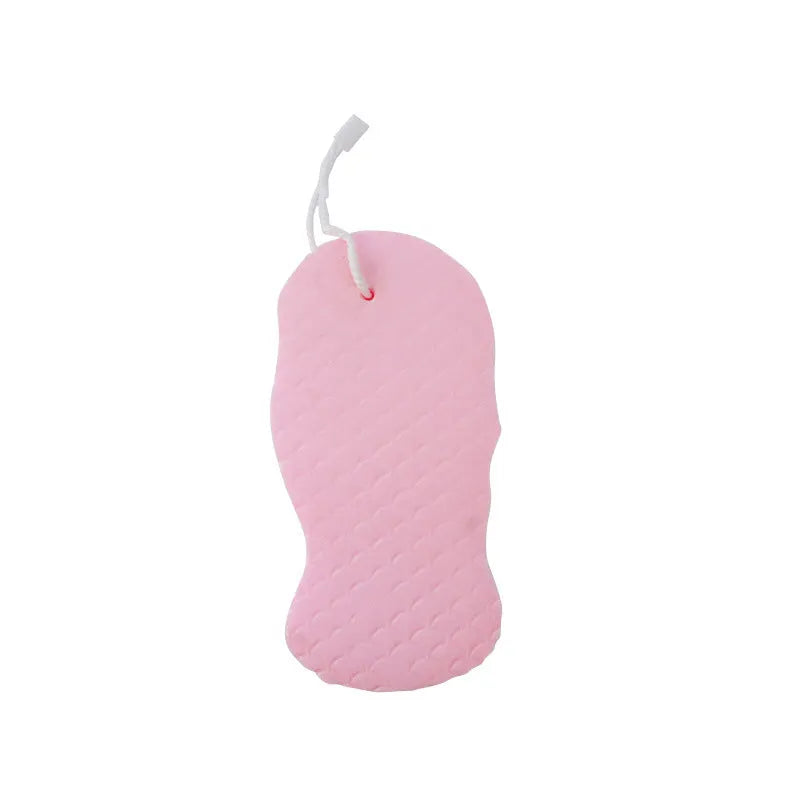 3D fish scale pattern bath sponge ball in white, grey, pink, or light blue colour.
