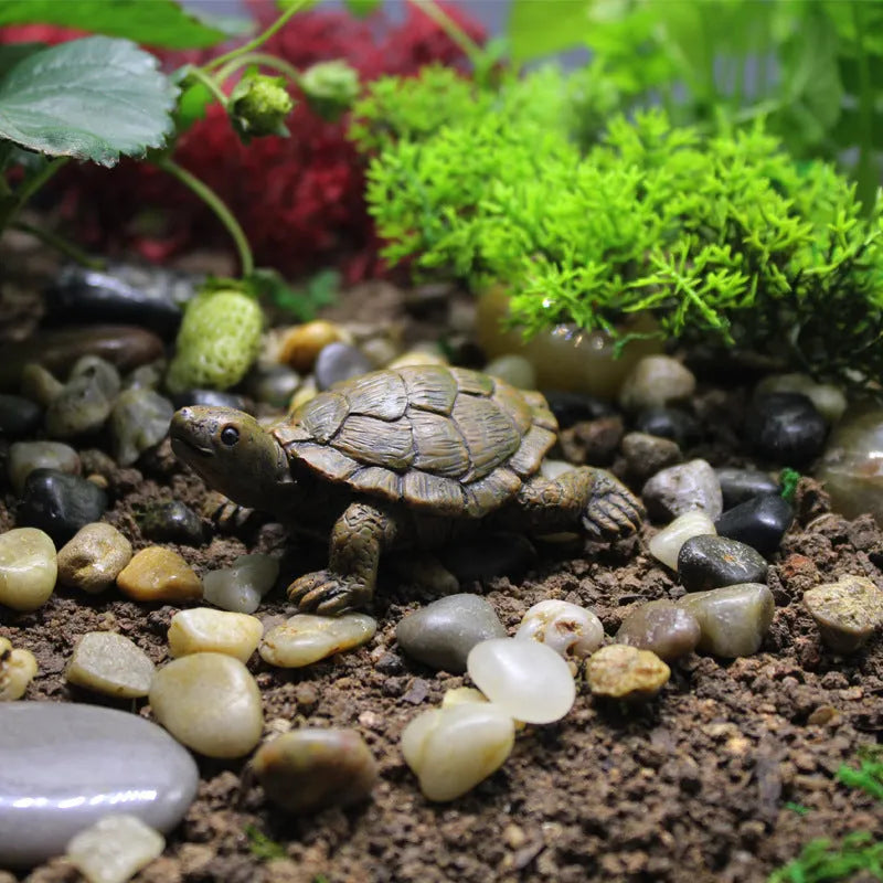Realistic handcrafted resin turtle ornament for garden and indoor decoration