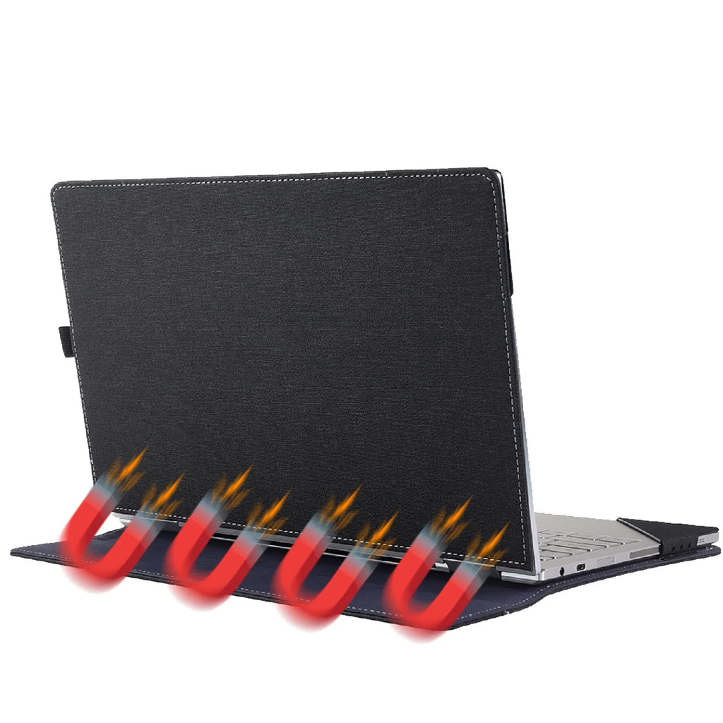 Black imitation leather protective laptop sleeve for Microsoft Surface Laptop 6