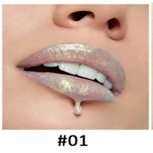 Polarized lip gloss in multiple shades with high-shine finish and wand applicator