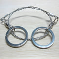 70cm stainless steel survival wire saw with thumb rings for portable outdoor cutting
