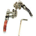 Cast pure copper car battery valve with tin-plated finish on white background