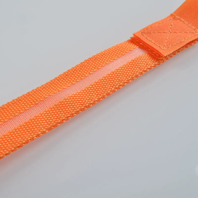 LED arm band with 7 colour options and 3 blink modes on black nylon strap