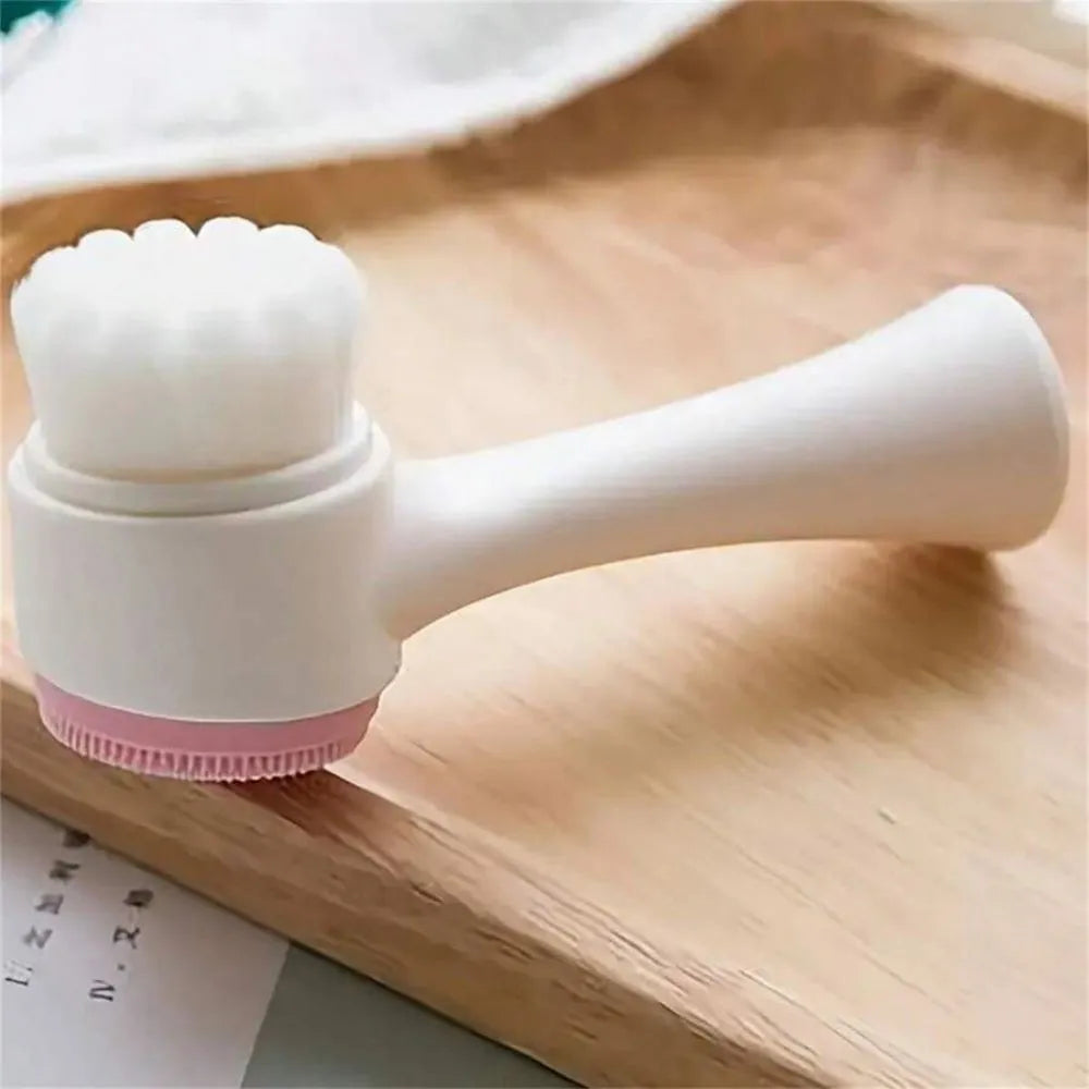 Blue nylon bristle pet paw brush with PP handle for dogs and cats